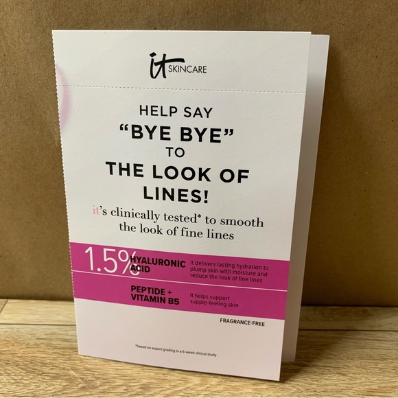 New! It Cosmetics Bye Bye Lines Derma Serum Sample Hyaluronic Acid Peptide B5 - Picture 4 of 6